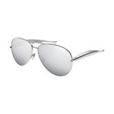 Bottega Veneta BV1305S 003 Gümüş Unisex Güneş Gözlüğü - Gümüş - Gri