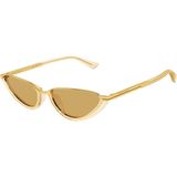 Bottega Veneta BV1346S 003 Yellow Cat-Eye Kadin Gunes Gozlugu - Sarı