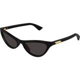 Bottega Veneta BV1414S 001 Siyah Gri Unisex Gunes Gozlugu - Siyah - Gri