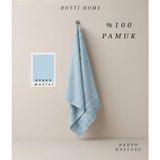Botti Home %100 Pamuk Jakarlı Banyo Havlusu 100 x 150 cm Çeyizlik Yumuşak Dokulu Havlu - Bebek Mavisi - 1 Adet Banyo Havlusu