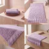 Botti Home %100 Pamuk Jakarlı El ve Yüz Havlusu Seti 50 x 90 cm Çeyizlik Havlu - Lila - Tekli El Ve Yüz Havlusu
