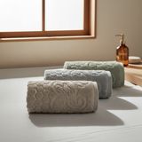 Botti Home Premium %100 Pamuk 3'lü El & Yüz Havlu Seti | Pamuklu Jakarlı 3 Parça Yüz Havlusu | Yüksek Gramajlı Lüks Havlu | Pamuklu El ve Yüz Havlusu 50 × 90 cm | Çeyizlik Havlu | Misafir El Havlusu - Çok Renkli - Taş Rengi-Sis Grisi-AdaÇayı