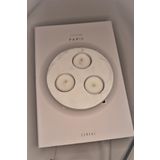 BOTTİKO Bottiko Beton 3 Göz Tealight Mumluk beyaz