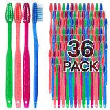 Bottles N Bags MEGA 36'lı Paket Çocuk Tek Kullanımlık Diş Fırçası Macun | Çocuklar İçin Balonlu Sakız Önceden Yapıştırılmış ve Ayrı Sarılmış Diş Fırçası Paketi | Okul, Kamp, Yaz Tatili ve Günlük Bakım için Mükemmel (36'lı Paket)