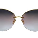 Boucheron 0034S 001 62 Gold Çekik Çerçeve Kadın Güneş Gözlüğü