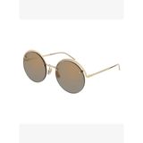 Boucheron BC0057S 001 Yuvarlak Gold Kadın Güneş Gözlüğü