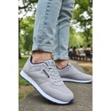 BOUIS Erkek Gri Günlük Konforlu Dayanıklı Rahat Hafif Yumuşak Taban Sneaker Fileli Şık Tarz Spor Ayakkabı