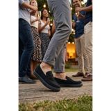 BOUIS Erkek Siyah Süet Casual Bağcıksız Penny Loafer Makosen Klasik Günlük Siyah Taban Hafif Ayakkabı
