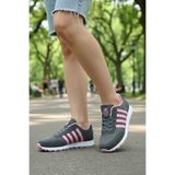 BOUIS Kadın Füme Pembe Günlük Bağcıklı Casual Ortopedik Sneaker Hafif Dayanıklı Şık Yürüyüş Spor Ayakkabı