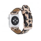 Bouletta 42-44-45 mm Leopar NE Apple Watch Uyumlu Deri Kordon