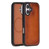 Bouletta Apple iPhone 16 Plus uyumlu, Hakiki Deri, El Yapımı Kılıf, Gölgeli taba