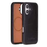 Bouletta Apple iPhone 16 Plus uyumlu, Hakiki Deri, El Yapımı Kılıf, Parlak Siyah