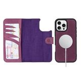 BOULETTA Apple iPhone 16 Pro için Cüzdan Kılıf Magsafe Uyumlu, Düşmeye/Darbe Koruması, Çıkarılabilir Manyetik Kapaklı Kapak, Güçlü Mıknatıslar, Kickstand, Tam Tahıl Deri 2'si 1 Arada Cüzdan, 6,3 inç