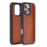 Bouletta Apple iPhone 16 Pro uyumlu, Hakiki Deri, El Yapımı Kılıf, Gölgeli Taba