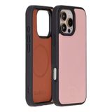 Bouletta Apple iPhone 16 Pro uyumlu, Hakiki Deri, El Yapımı Kılıf, Toz Pembe