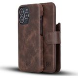 Bouletta F360 TN3 Kahverengi Apple iPhone 13 Pro Max Uyumlu Deri Cüzdanlı Kılıf