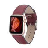 Bouletta Fl6 42-44-45 mm Bordo Apple Watch Uyumlu Deri Kordon
