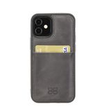 Bouletta FXC-CC Deri Telefon Kılıfı iPhone 12 5.4inç TN18EF Gri