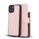 BOULETTA iPhone 14 için Kılıf Cüzdan Magsafe - Hakiki Deri Manyetik Ayrılabilir Folyo Telefon Kılıfı RFID Kart Tutucu ile 3 Yuvalı 6.1 '' Erkekler Kadınlar için Pembe