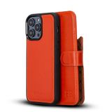 BOULETTA iPhone 14 Pro Max Kılıf Cüzdan Magsafe ile Uyumlu - Hakiki Deri Manyetik Çıkarılabilir Folyo Telefon Kılıfı RFID Kart Tutucu 3 Yuvalı 6,7 inç Turuncu