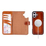 BOULETTA iPhone 15 Pro Max Kılıf Kadın ve Erkek Tam Tahıl Deri Cüzdan, Çıkarılabilir Manyetik Kapaklı Kapak, Kart Tutucu, MagSafe Uyumlu RFID Engelleme 6,7 inç, Bitkisel Kırmızı