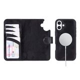 BOULETTA iPhone 16 Plus Magsafe Uyumlu El Yapımı Cüzdan Kılıf, Birinci Sınıf Deri, Güçlü Mıknatıslı Çıkarılabilir Manyetik Kapaklı Kılıf, Kickstand, Düşmeye/Darbe Koruması 6,7 inç Siyah