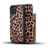 Bouletta LEO-1 Leopar Apple İphone 13 Uyumlu Deri Cüzdanlı Kılıf