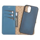 Bouletta MW Deri Telefon Kılıfı iPhone 12 5.4inç BRN4EF Mavi RFID