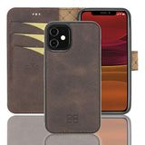 Bouletta MW Deri Telefon Kılıfı iPhone 12 6.7inç TN03 Kahve RFID