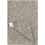 Boumini %100 Pamuklu Çift Katlı Bebek Battaniyesi Bahar Çiçekli Haki 80x80 cm Erkek Cinsiyet