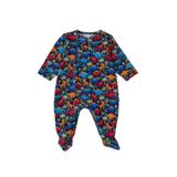 Boumini Bebek Patikli Tulum Dinozor Desenli Lacivert - 3 - 6 Ay