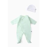 Boumini Bebek Patikli Tulum Şapka Set Mint