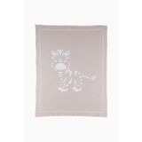 Boumini Bebek Triko Battaniyesi Çift Taraflı Krem Zebra 80x80 cm