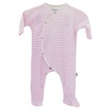 Boumini Bebek Tulumu Pembe Çizgili Patikli Tulum