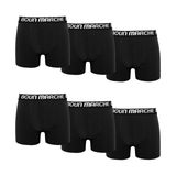 Boun Marche Erkek Boxer Likralı Premium 6'lı Kutu Paul, Siyah, 2XL,%95 Pamuk%5 Elastan