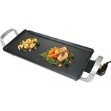 Bourgini Classic Çoklu Plaka - Elektrikli Masa Izgarası - Elektrikli Masa Izgarası - Teppanyaki Plaka - Raclette (Büyük) - Siyah
