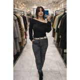 Boutique Bade Italyan Safari Desen Kemerli Pantolon - Antrasit - Standart