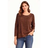 Boutique Juji FÜME YIKAMALI VİŞNE RENGİ SALAŞ KESİM VİNTAGE BLUZ
