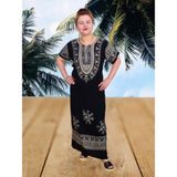 Boutique Venüs Şilebezi Taş Baskılı Elbise - Siyah - Beyaz