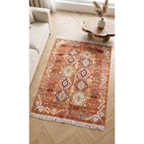 Bovia Home Etnik Anadolu Desenli Dekoratif Kilim – Bohem Geometrik Motifli Saçaklı Salon, Oturma Odası ve Yatak Odası Kilimi