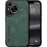 Bovinox Huawei Pura 70 Kamera Korumalı Kılıf Deri Görünümlü Tam Koruma Vintage Premium Deri Lansman Kılıf - Yeşil - Renk