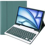 Bovinox Ipad Air 11 M2/m3 Bluetooth Klavyeli Kılıf Mıknatıslı Ayrılabilir Klavye Kalemlikli Kapaklı Kılıf - Renk - Haki