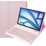 Bovinox Ipad Air 11 M2/m3 Bluetooth Klavyeli Kılıf Mıknatıslı Ayrılabilir Klavye Kalemlikli Kapaklı Kılıf - Renk - Pembe