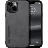 Bovinox Iphone 15 Kamera Korumalı Kılıf Deri Görünümlü Tam Koruma Vintage Premium Deri Lansman Kılıf - Siyah - Renk