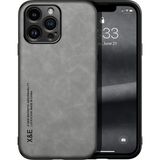 Bovinox Iphone 16E Kamera Korumalı Kılıf Deri Görünümlü Tam Koruma Vintage Premium Deri Lansman Kılıf - Kahverengi - Renk