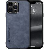 Bovinox Iphone 16E Kamera Korumalı Kılıf Deri Görünümlü Tam Koruma Vintage Premium Deri Lansman Kılıf - Lacivert - Renk
