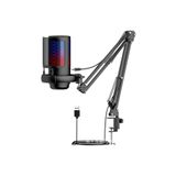 bovinox Profesyonel Rgb Gaming Profesyonel Oyuncu Yayıncı Mikrofonu ve Masa Standı Işıklı