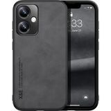 Bovinox Vivo Y36 Kamera Korumalı Kılıf Deri Görünümlü Tam Koruma Vintage Premium Deri Lansman Kılıf - Siyah - Renk