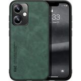 Bovinox Vivo Y36 Kamera Korumalı Kılıf Deri Görünümlü Tam Koruma Vintage Premium Deri Lansman Kılıf - Yeşil - Renk
