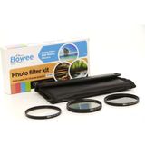 Böwee 46MM UV Koruyucu, CPL Dairesel Polarize ve ND1000 Filtre Kiti Kaliteli